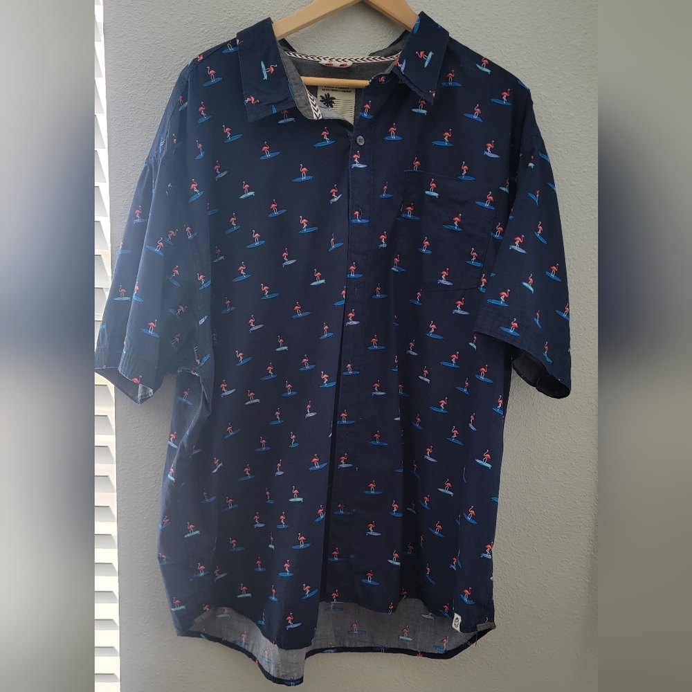 Men Free planet flamingo shirt size 4X
